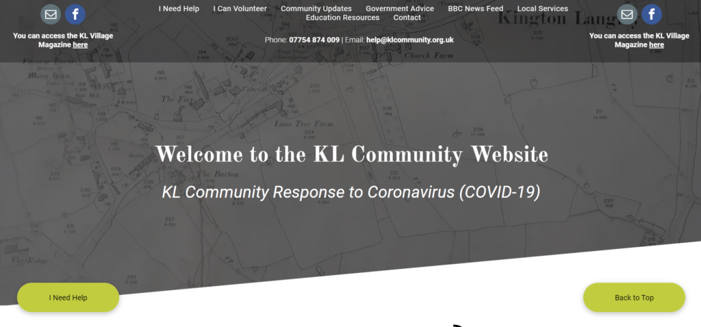 Screenshot of the KL Community Website