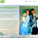 Screenshot of the Greenhill Green website.